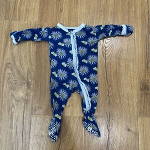 KicKee Pants Ruffle Daisy Floral Onesie